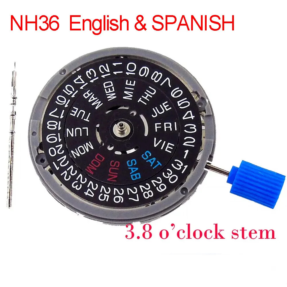 TMI Japan NH35 NH05 Automatic Mechanical Movement Day Date Set High Accuracy
