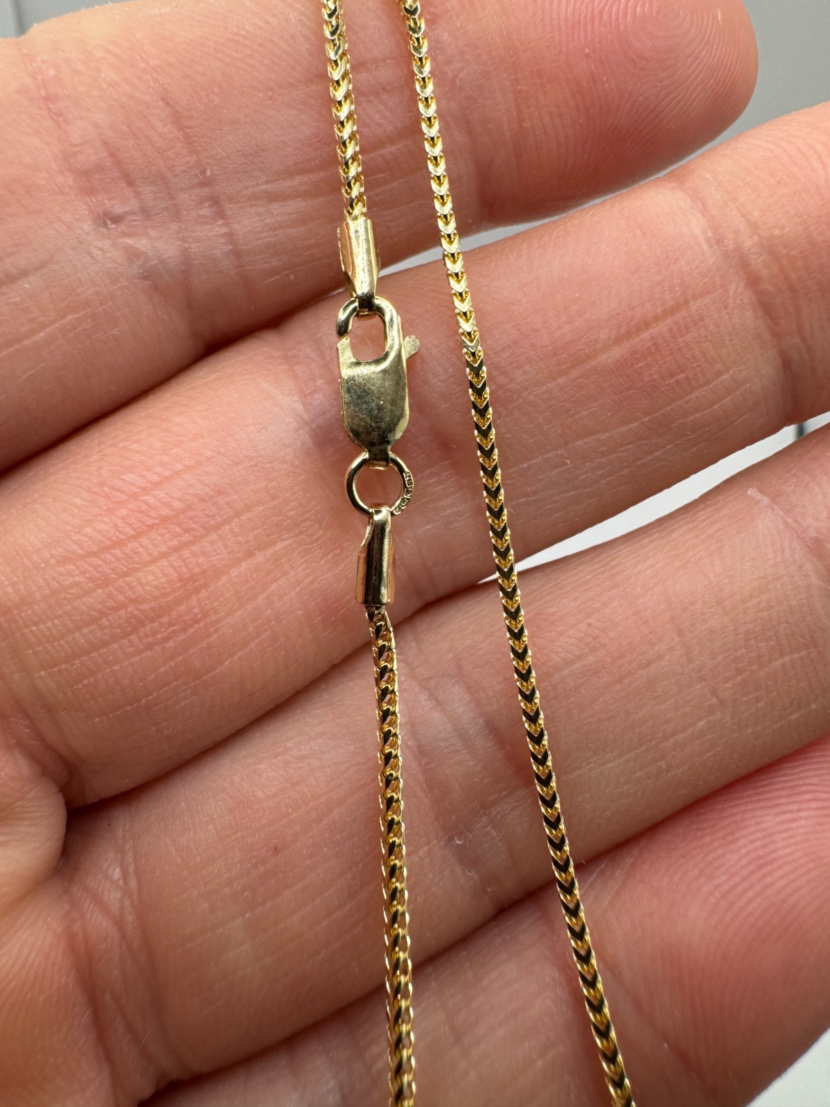 9ct Yellow Gold 1.2mm Solid Link Franco Necklace Length 20 Inch / 50cm (AGFR40)