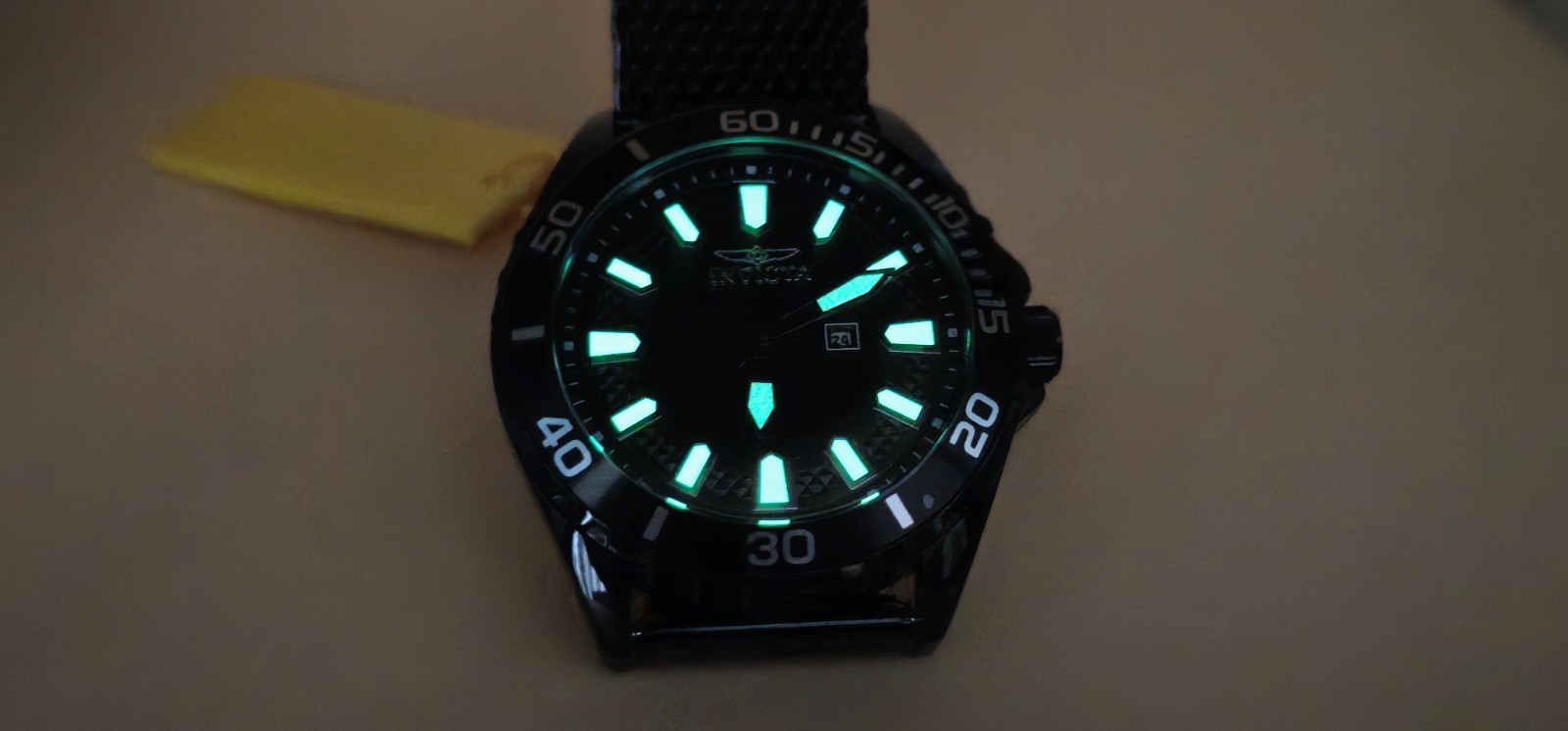 Invicta Pro Diver 46903 Men’s Watch 46mm Black Dial Black Mesh Bracelet Quartz