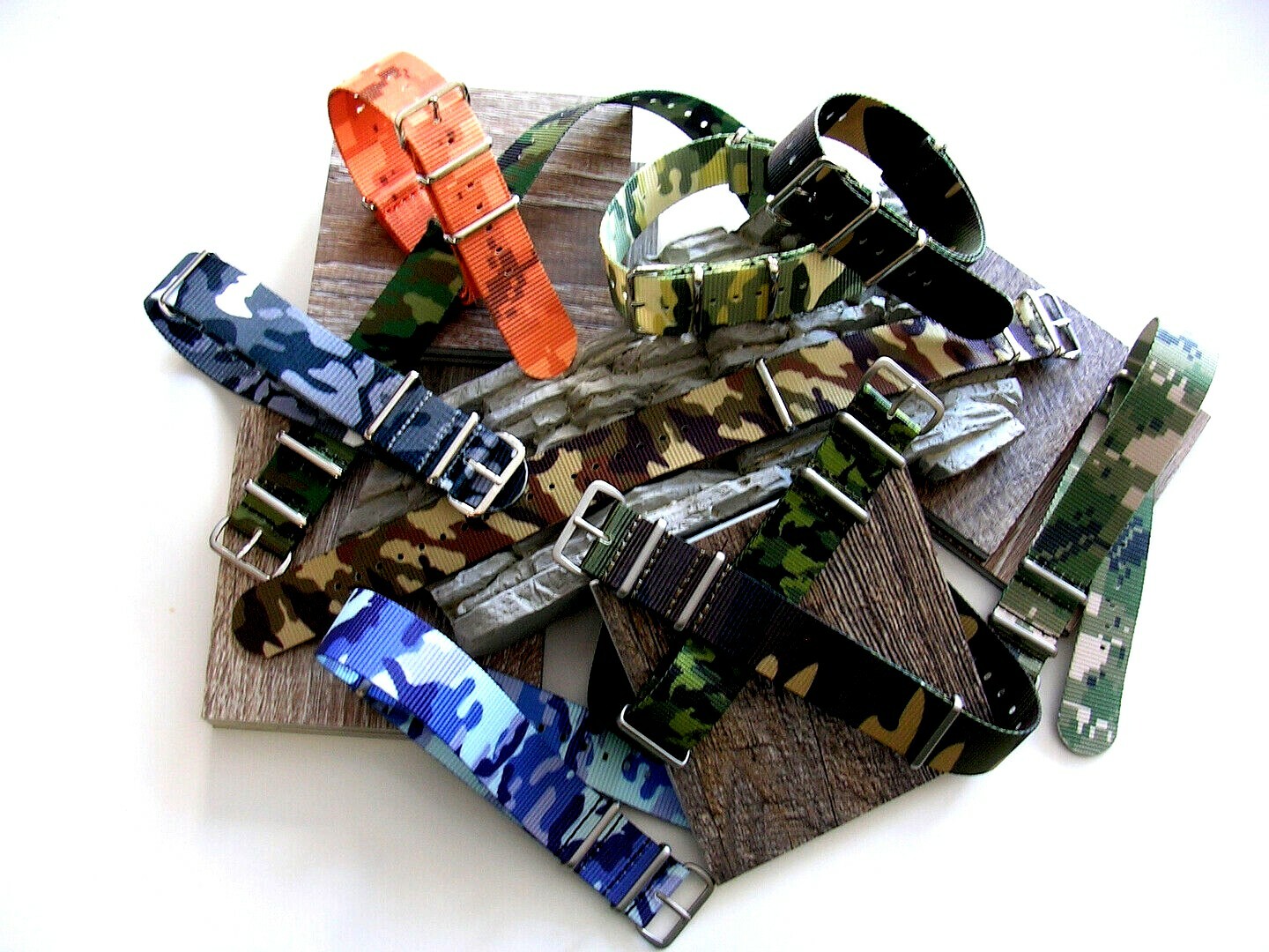 NATO G10 CAMO Ballistic nylon Military strap MoD Spec stitch watch band USA ship