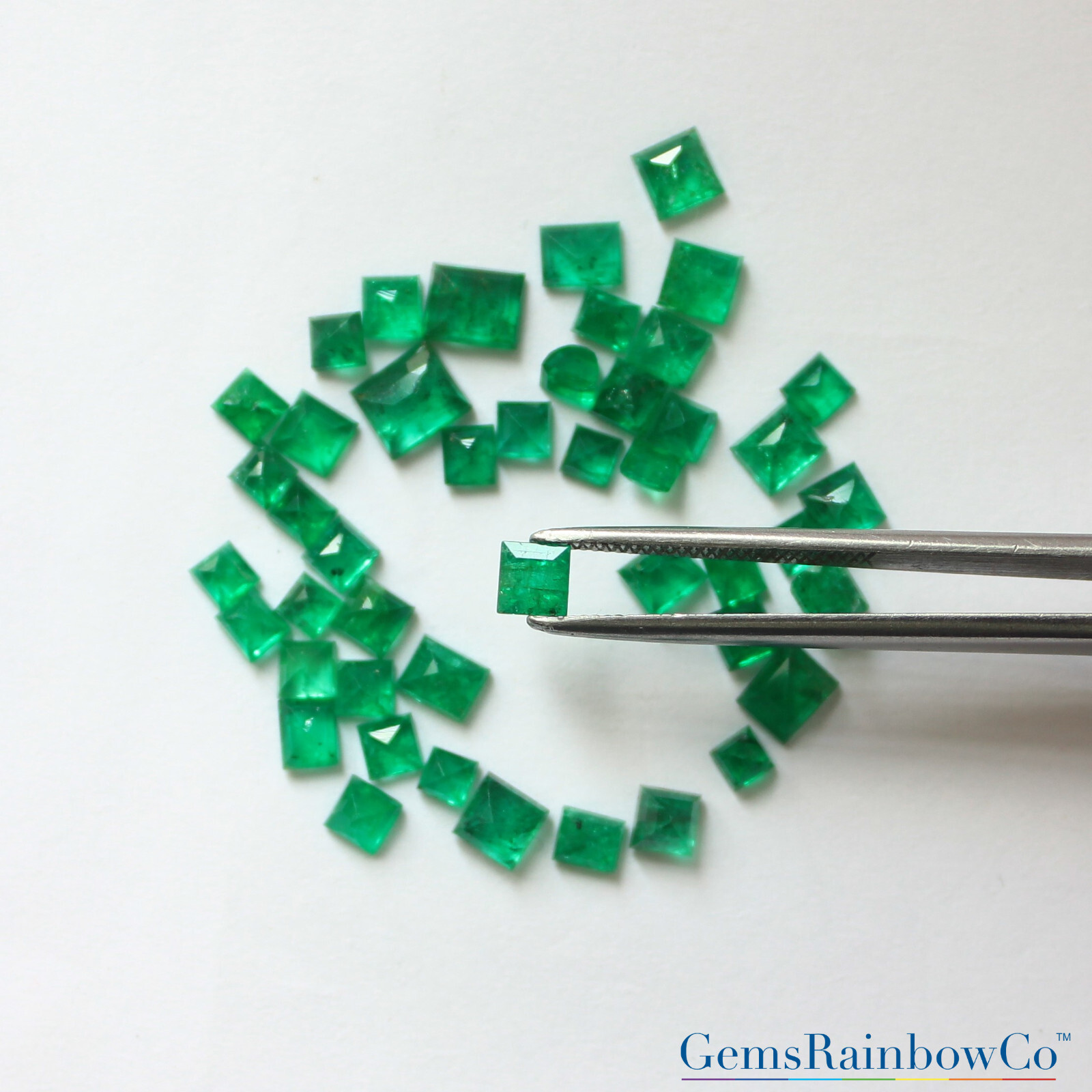 Natural Emerald Multiple Shape And Size Green Faceted Loose Gemstones, #777.