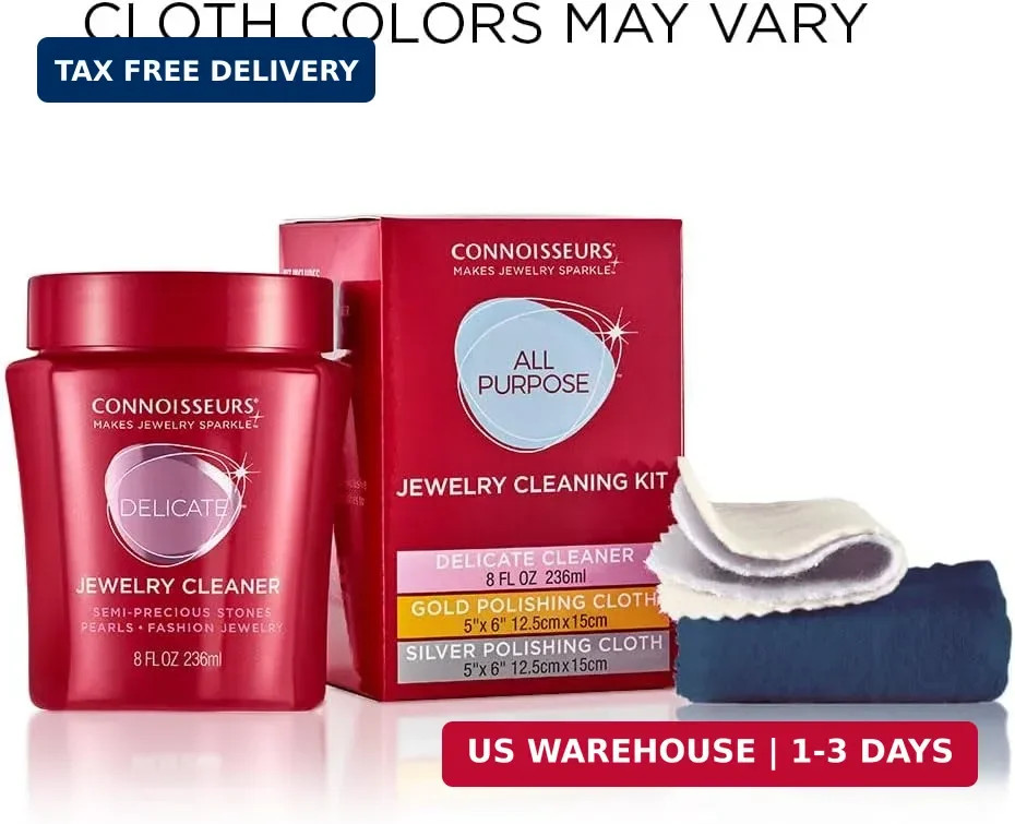 CONNOISSEURS All-Purpose Jewelry Cleaning Kit – Includes Delicate Jewelry Cleane