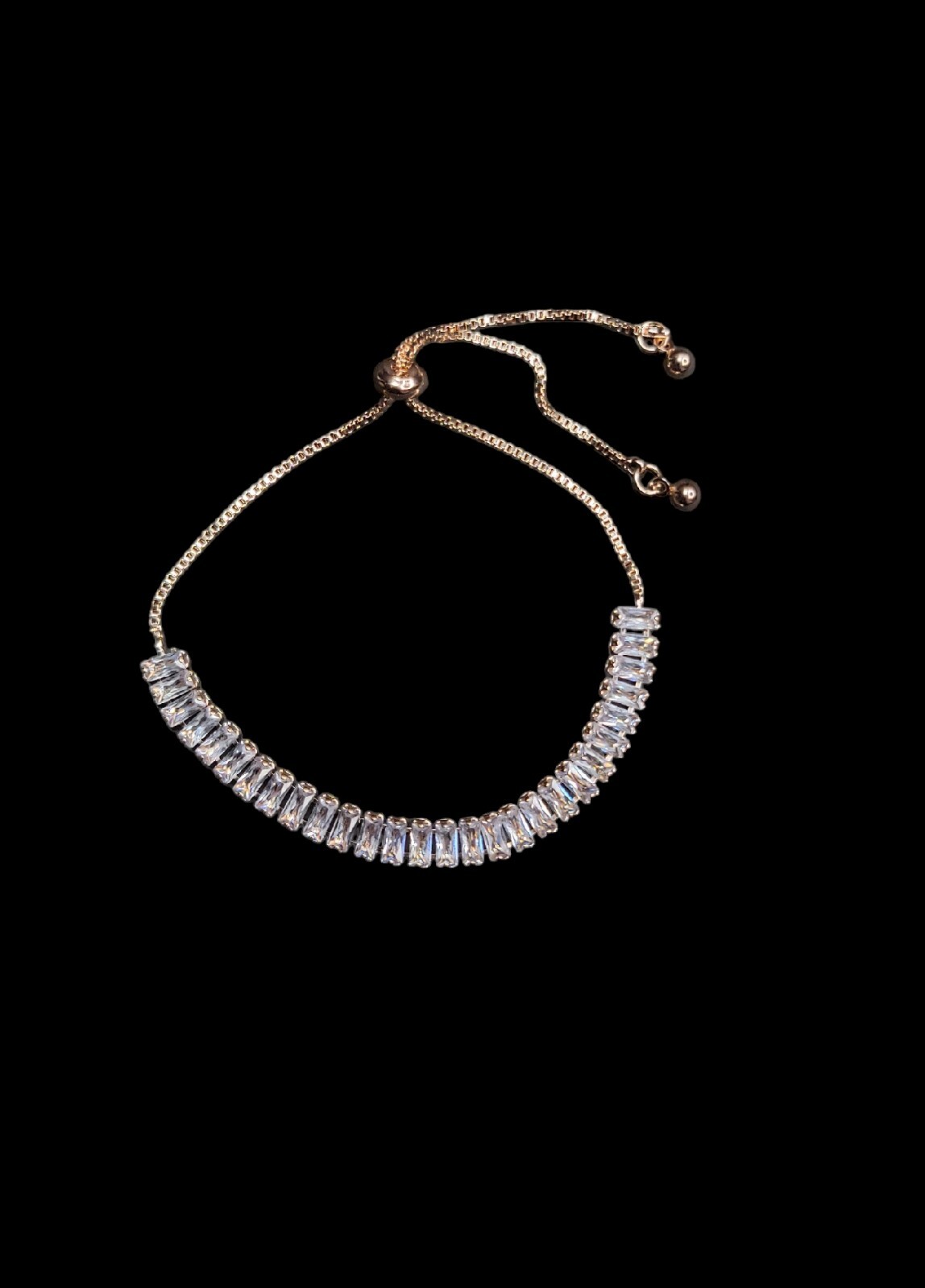 Luxury full Zircon 18k rose gold plated women’s bracelet elegant evening wedding