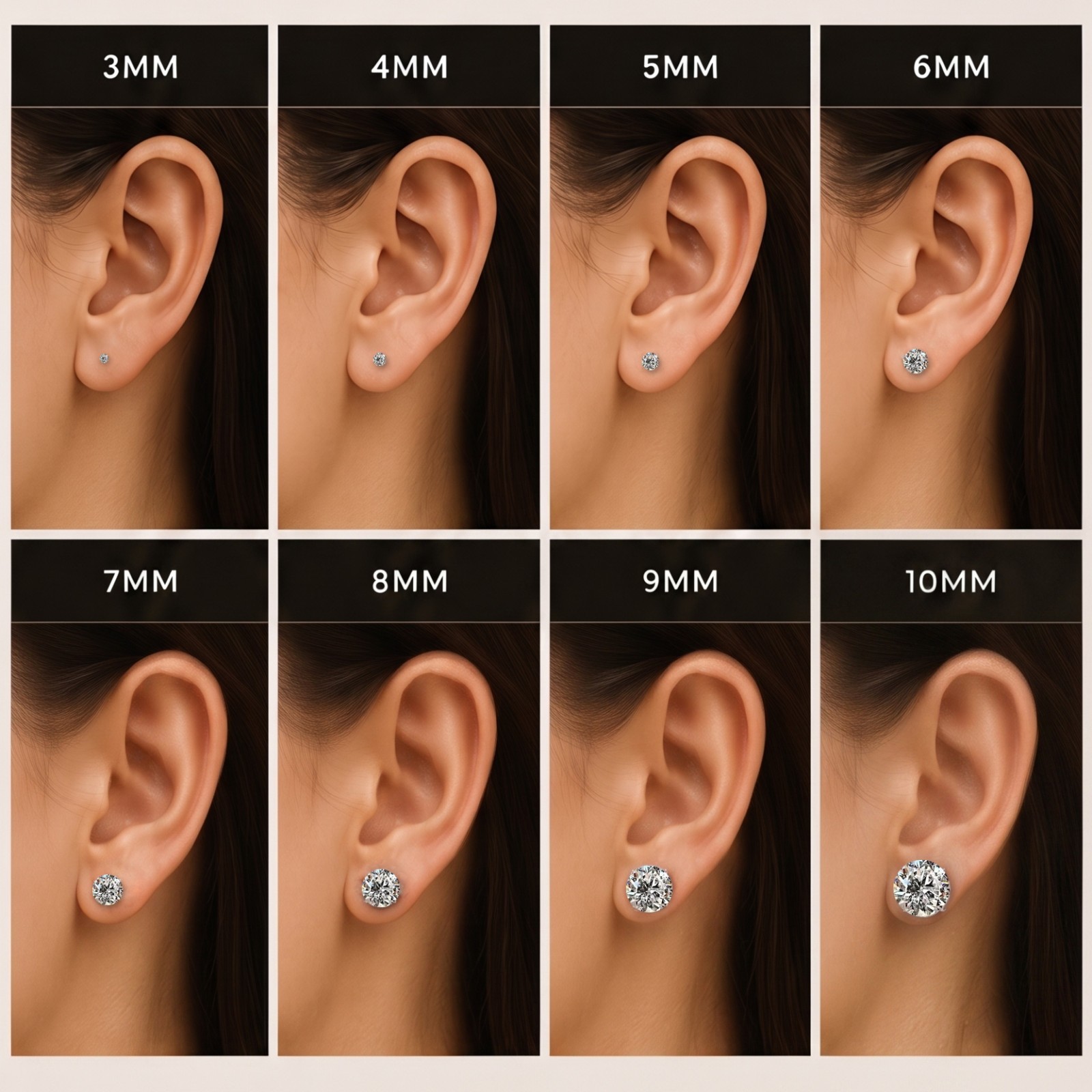Certified D Color VVS1 Moissanite Solitaire Stud Earrings Screwback