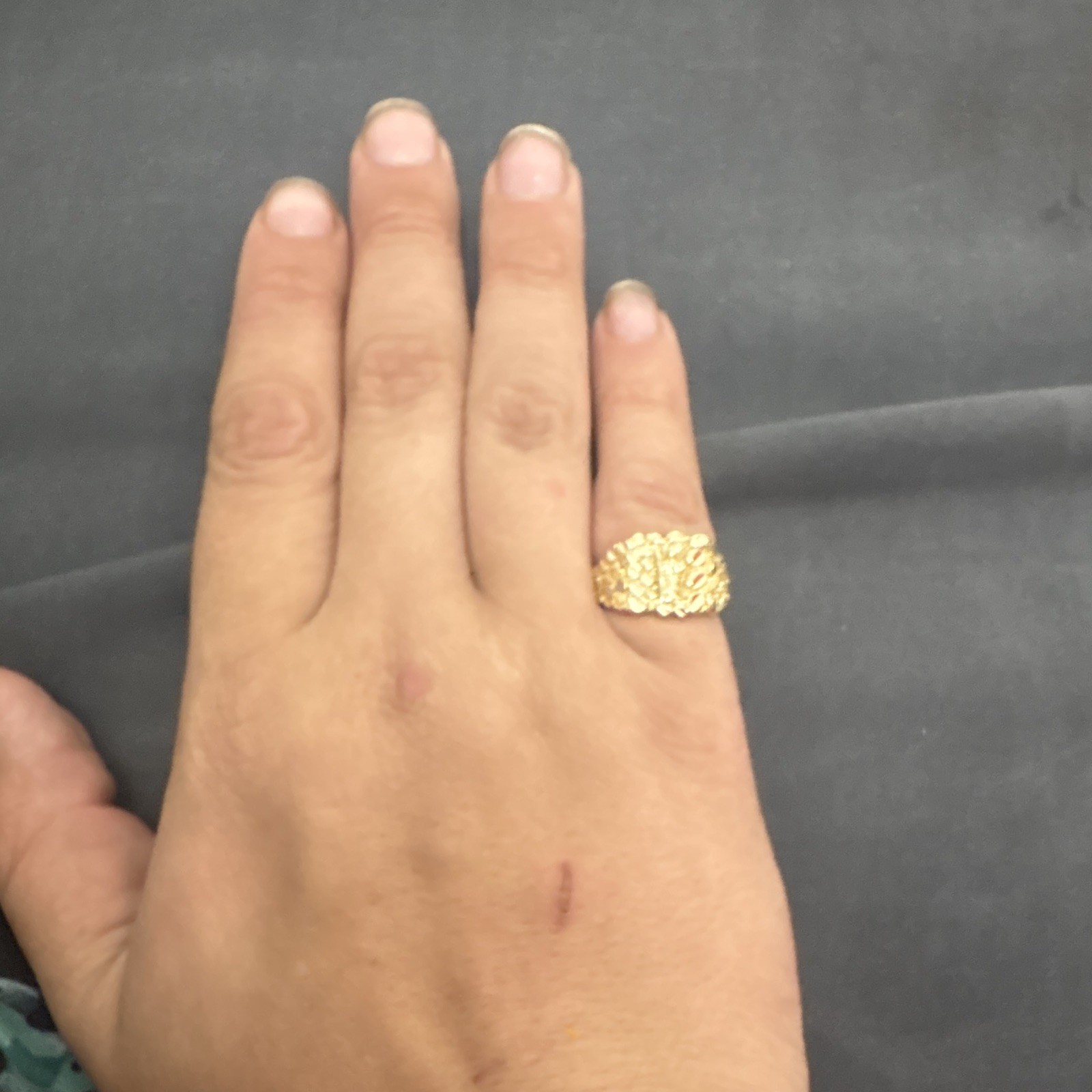 10k gold dipped nugget ring size 6