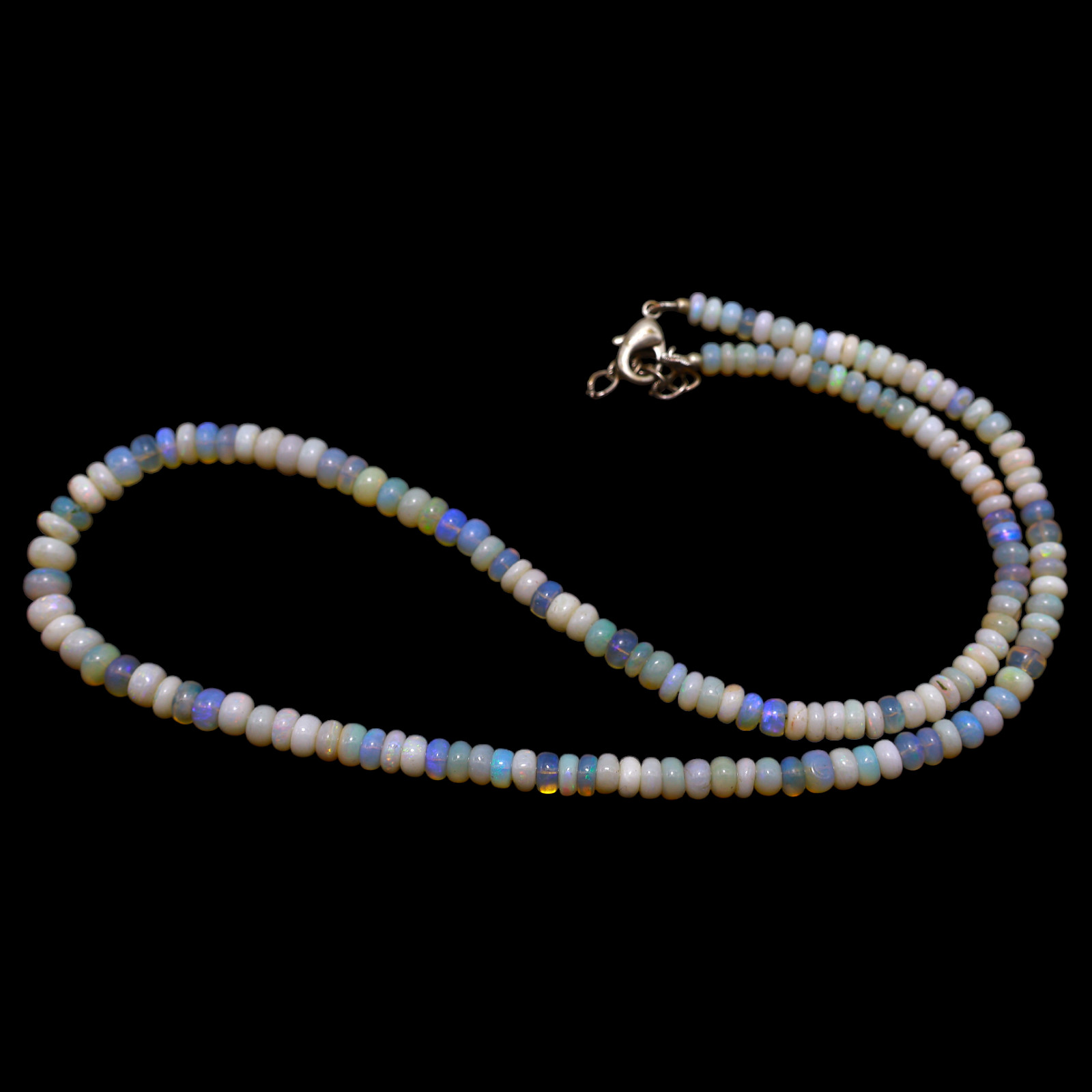 Rondelle Smooth Multi Color Fire Opal Beaded Not Applicable New Necklace Jewelry