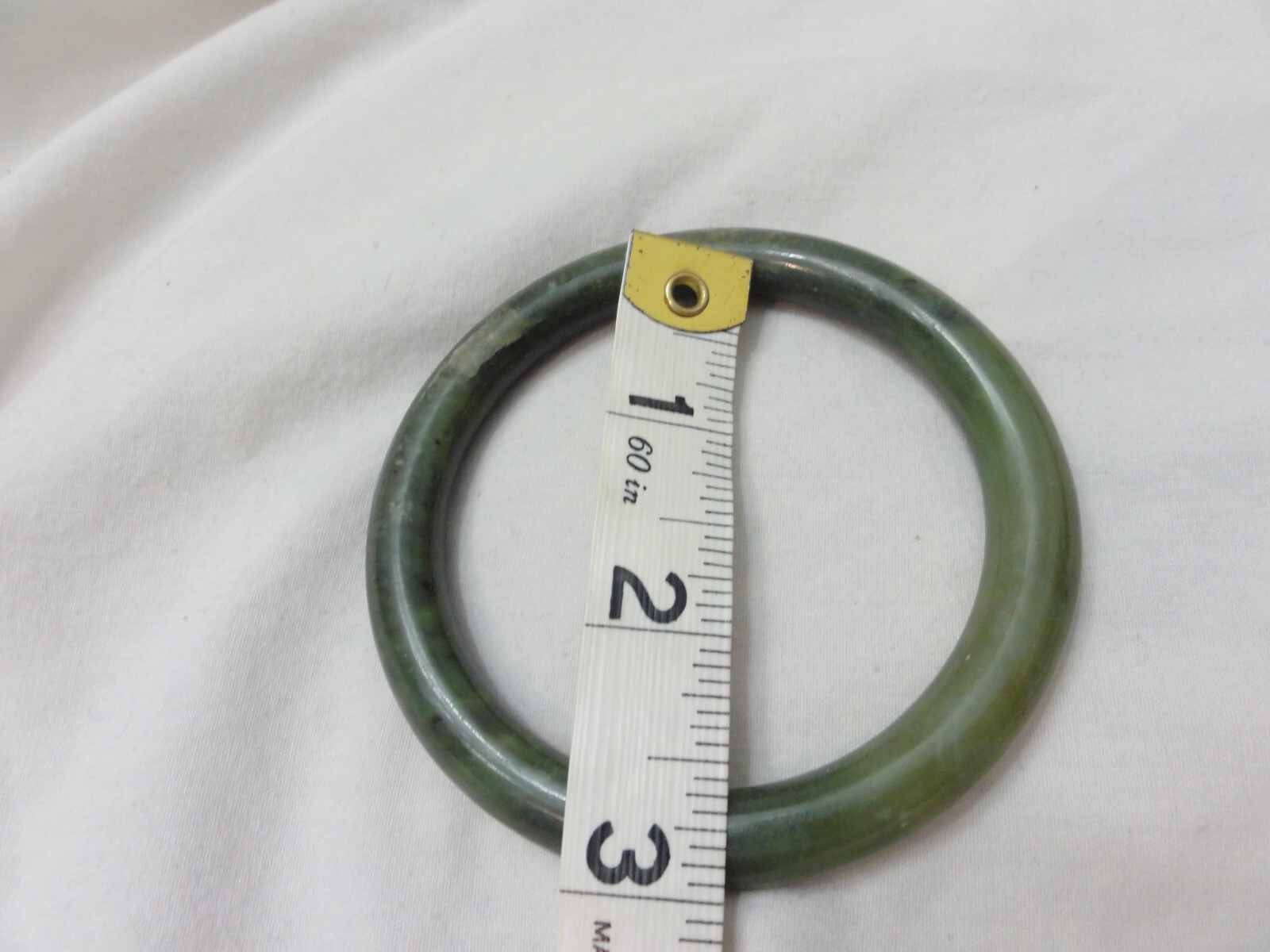 VINTAGE Green Jadeite Jade 9mm Bangle Bracelet ~ See Description