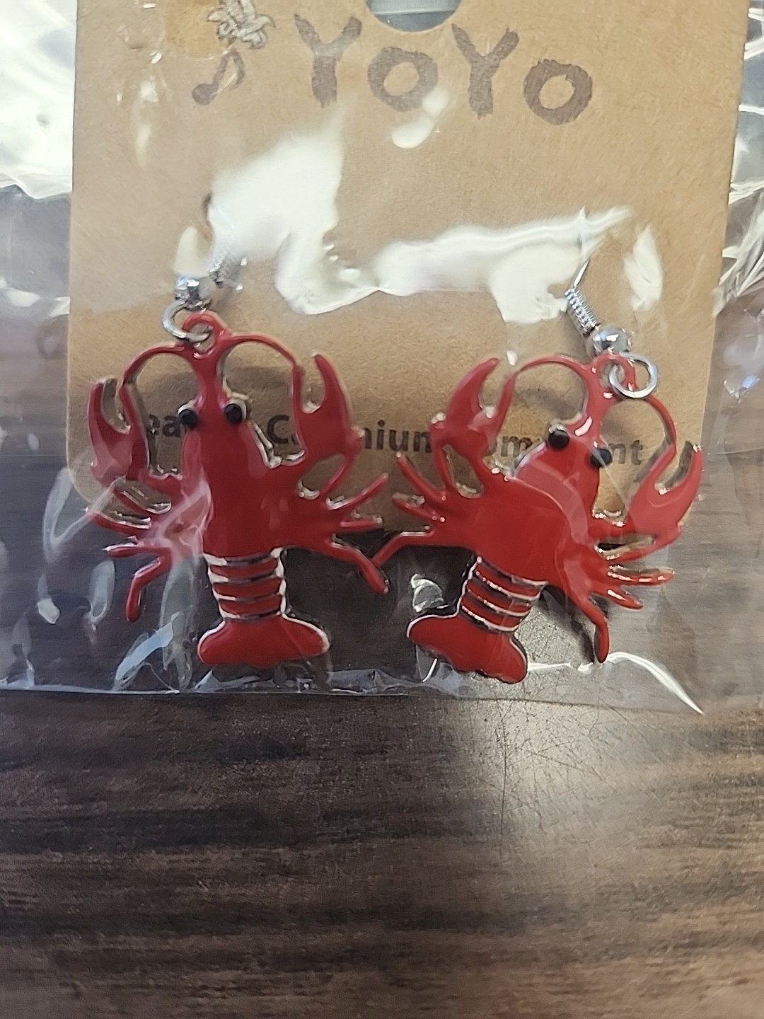 Red crawfish earrings, earrings, Lobster earrings, crawfish, Fashion jewelry