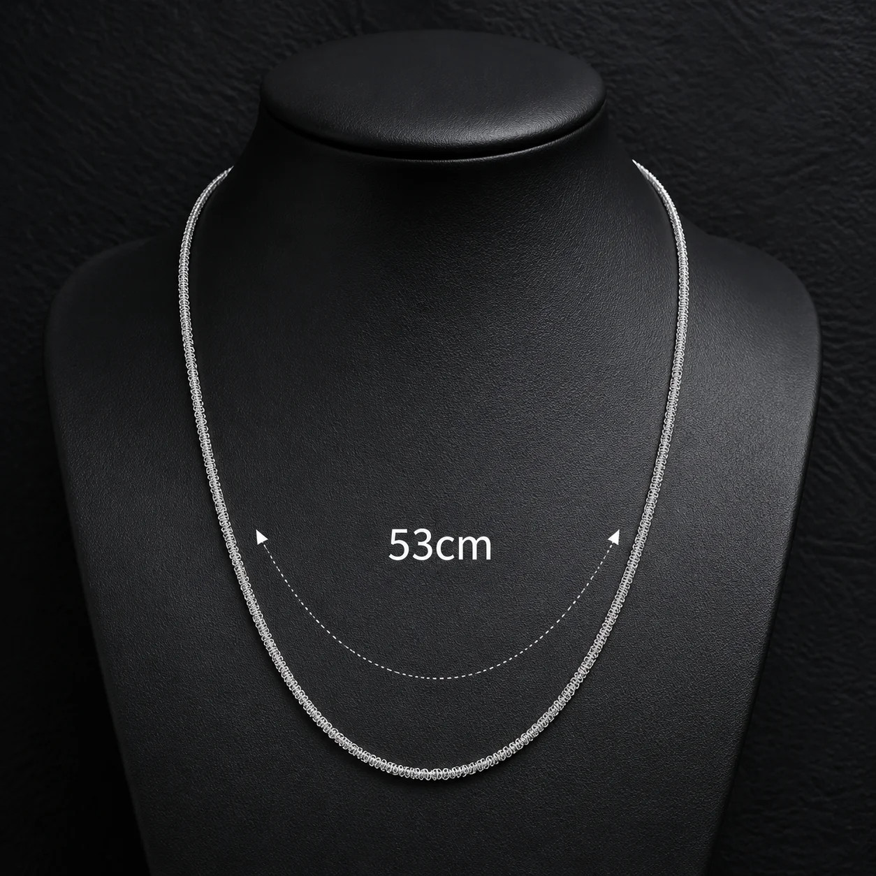 316L Stainless Steel Popcorn Chain 58cm, Non-Tarnish Beaded Wheat Necklace, Wate