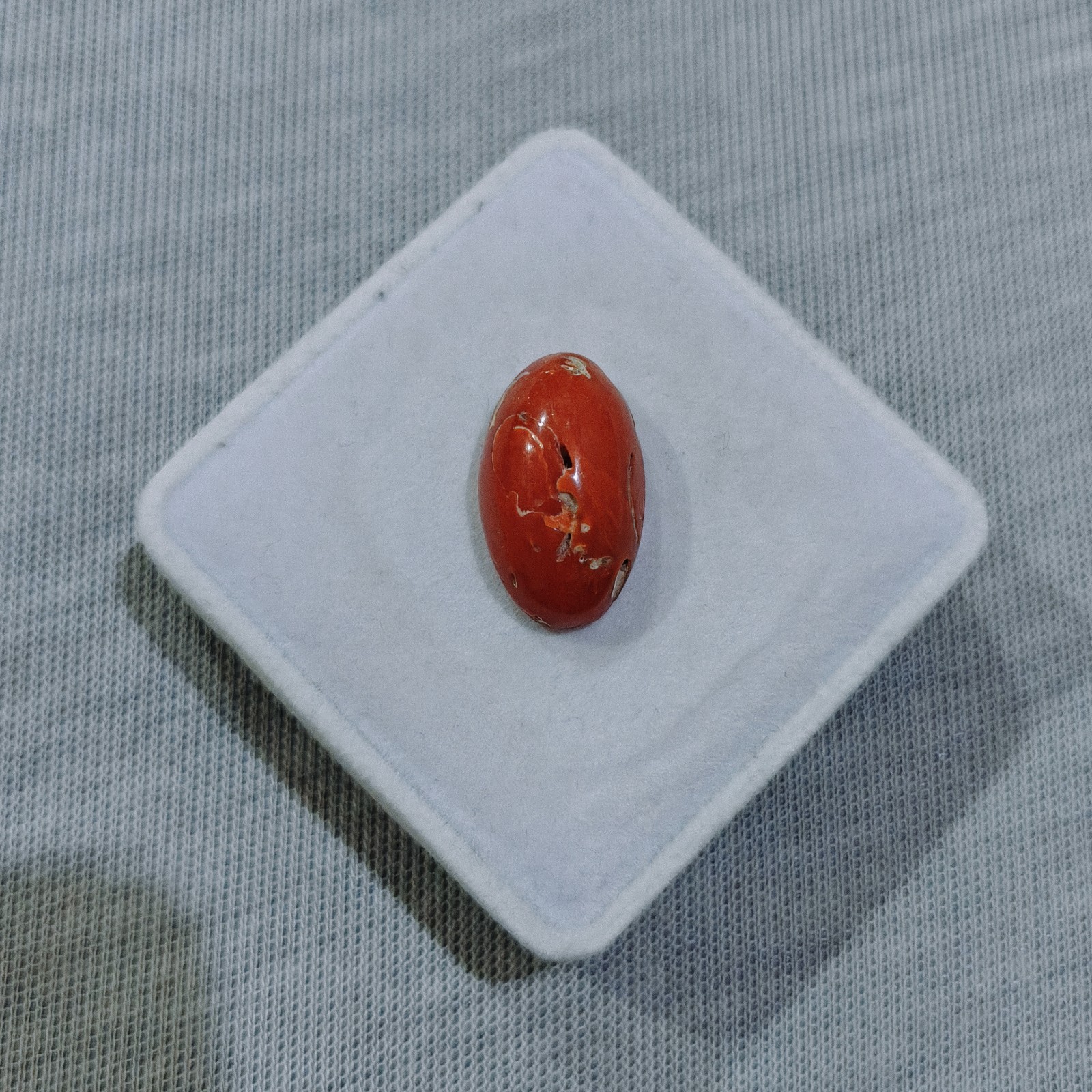Vintage Natural Italian Coral Oval Cabochon Loose Gemstone Jewelry Making Stone