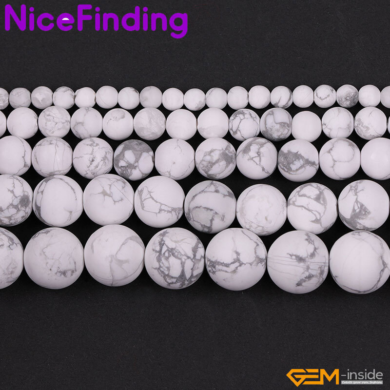 Howlite Jasper Chakra Matt Natural Round Beads For Jewelry Making 15″ Strand