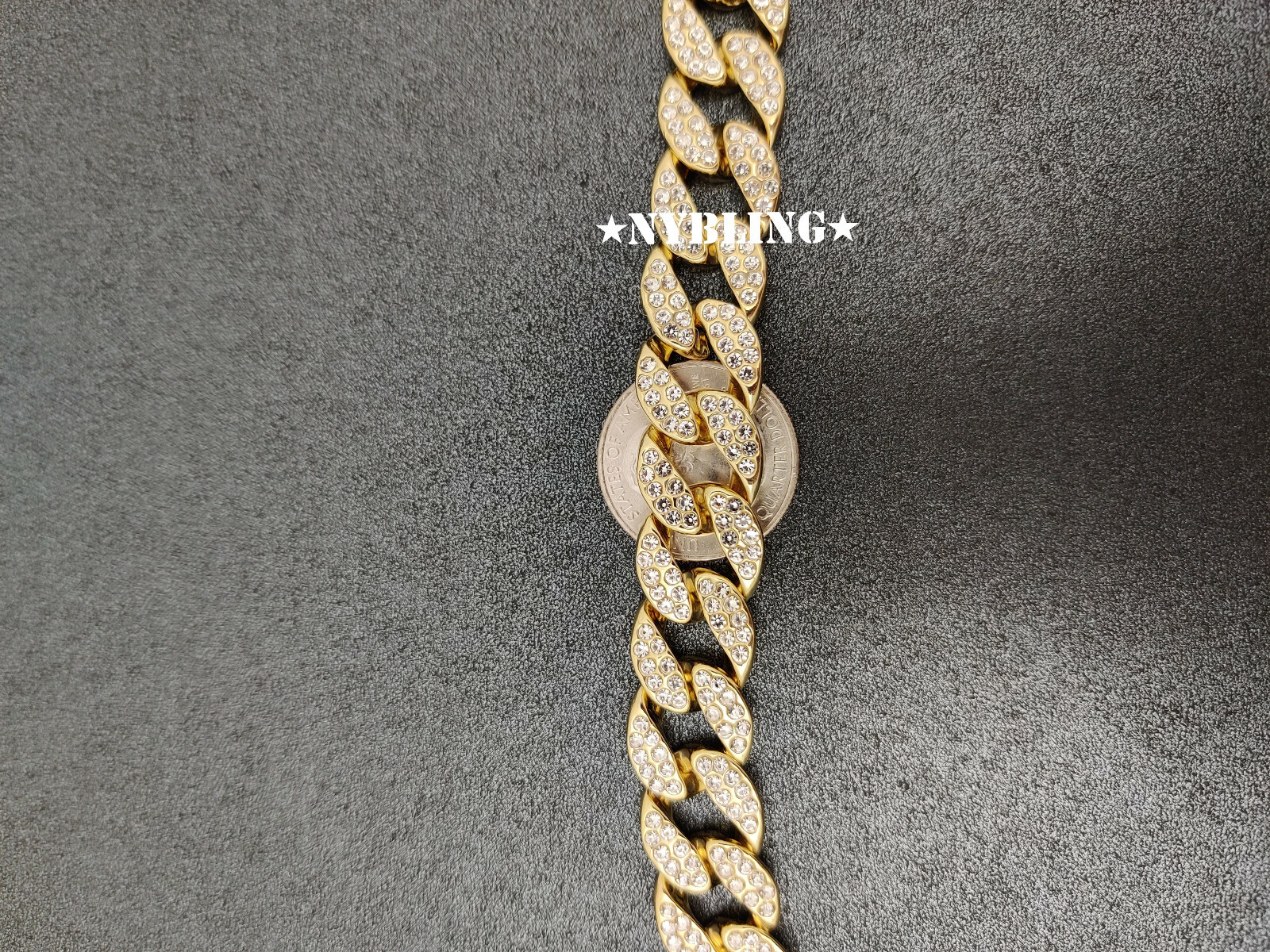 COMBO Miami Cuban Choker Chain Necklace & Rope Chain Plated CZ Hip Hop Jewelry