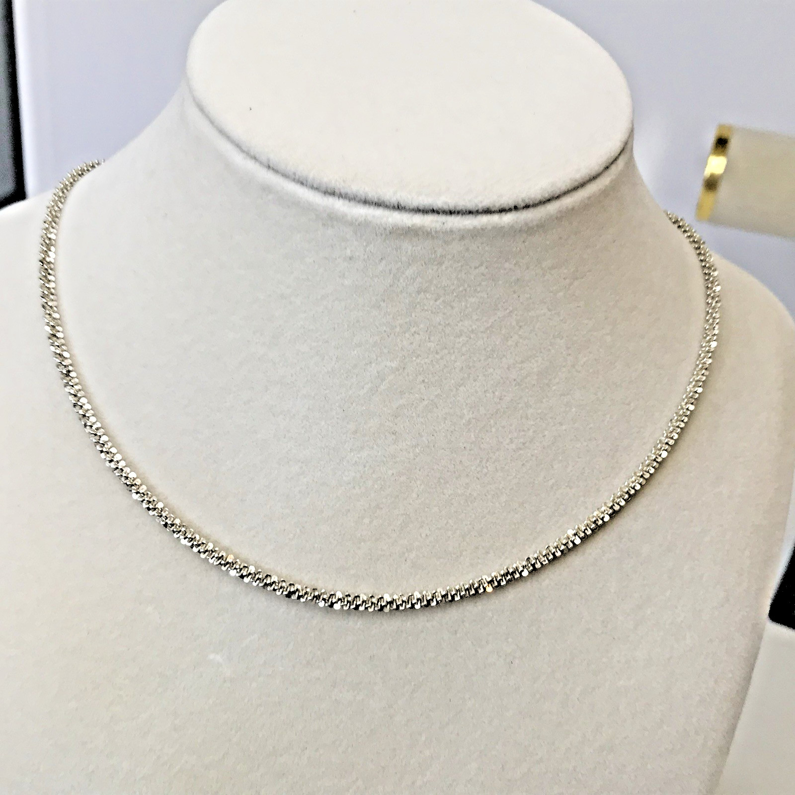 MILOR Italy sterling silver Margarita link 16″ necklace 2.7mm 7.59grams (Z15)