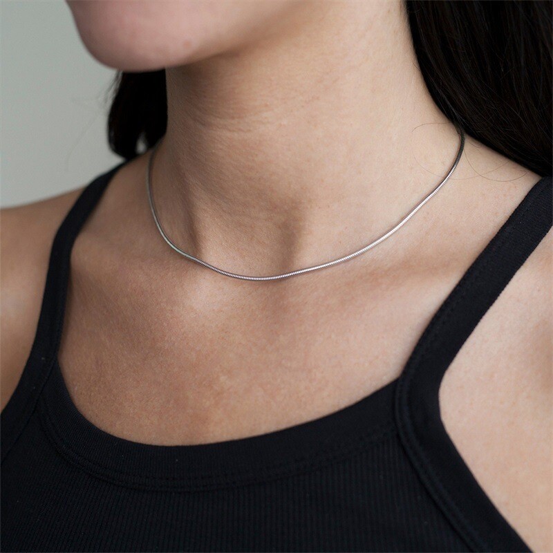 925 Sterling Silver Italian Magic Snake Chain Necklace 16″-24″ for Women Men USA