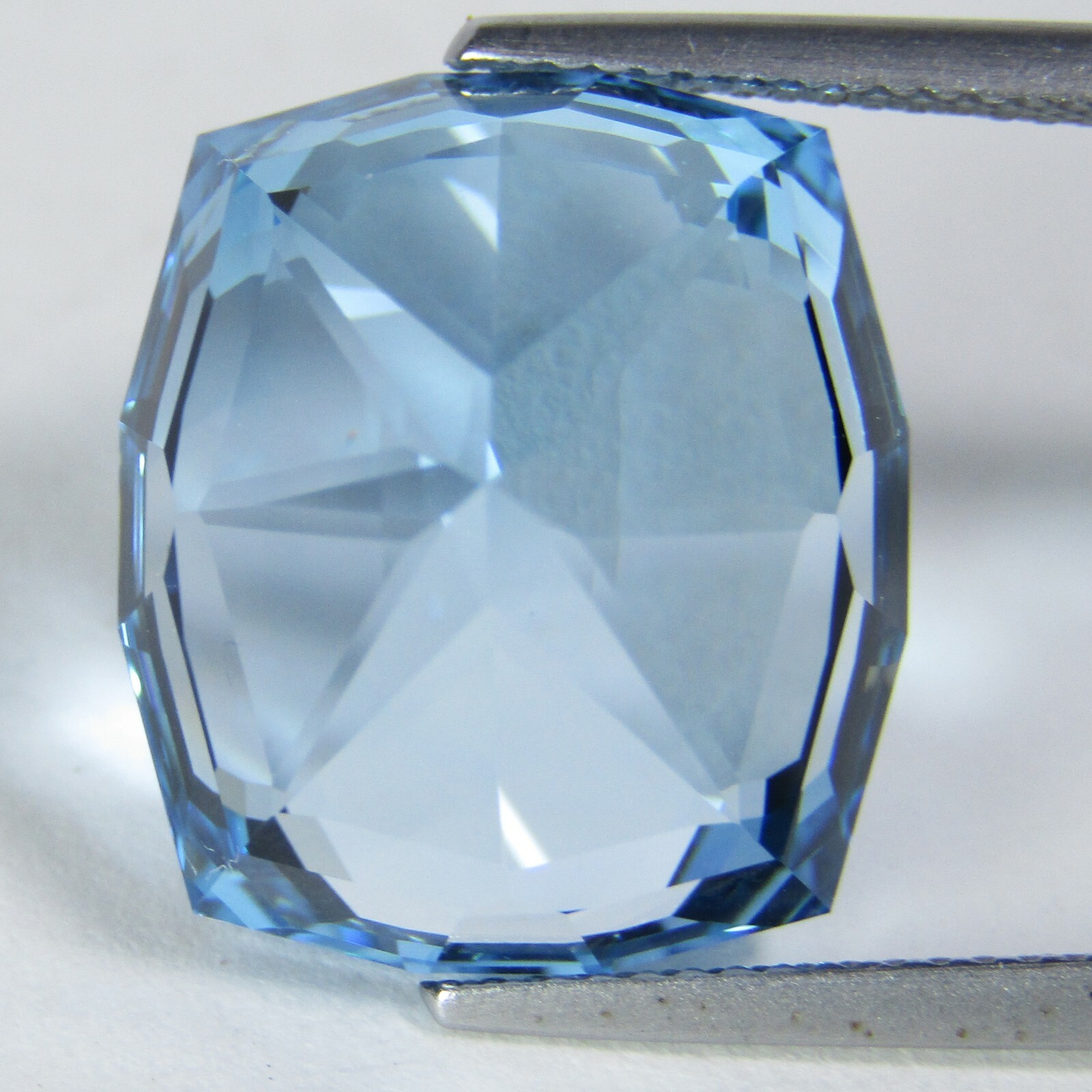 31.70Cts Striking Natural Baby Blue Topaz Cushion Spider Cut Brazil Gemstone-VDO