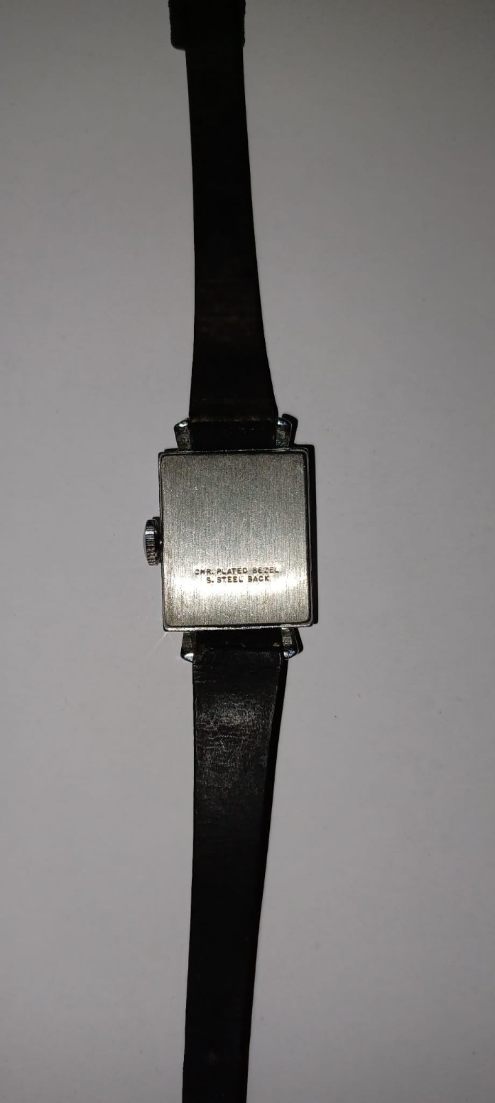 Vintage Timex Wind-up Rectangular Tank-Style Cocktail Watch Silver Tone