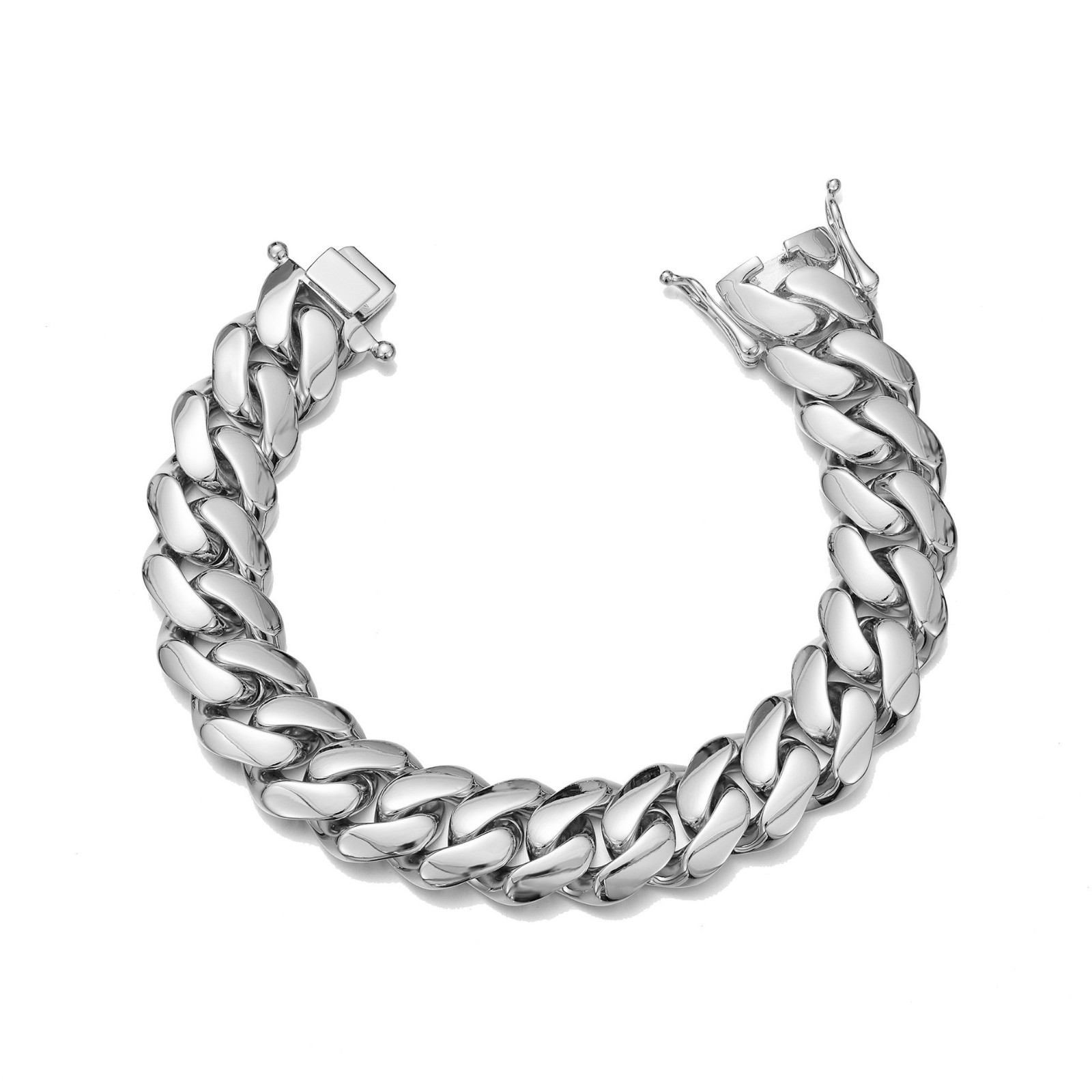 Stainless Steel Miami Hip Hop Cuban Chain Necklace Bracelet 10-22MM