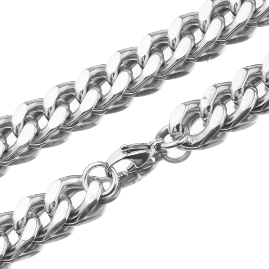 7mm-17mm Heavy Mens Chain Necklace 316L Stainless Steel Curb Cuban Link 7″-40″