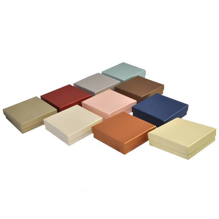 3.5″ x 3.5″ x 1″ Cotton Filled Jewelry Display Packaging Boxes ~ 100, 200, 500
