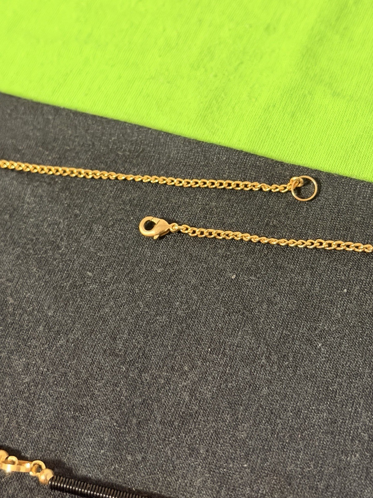 Abstract Gold‑Tone Black Coil Necklace & Earrings Set Modern Industrial Design