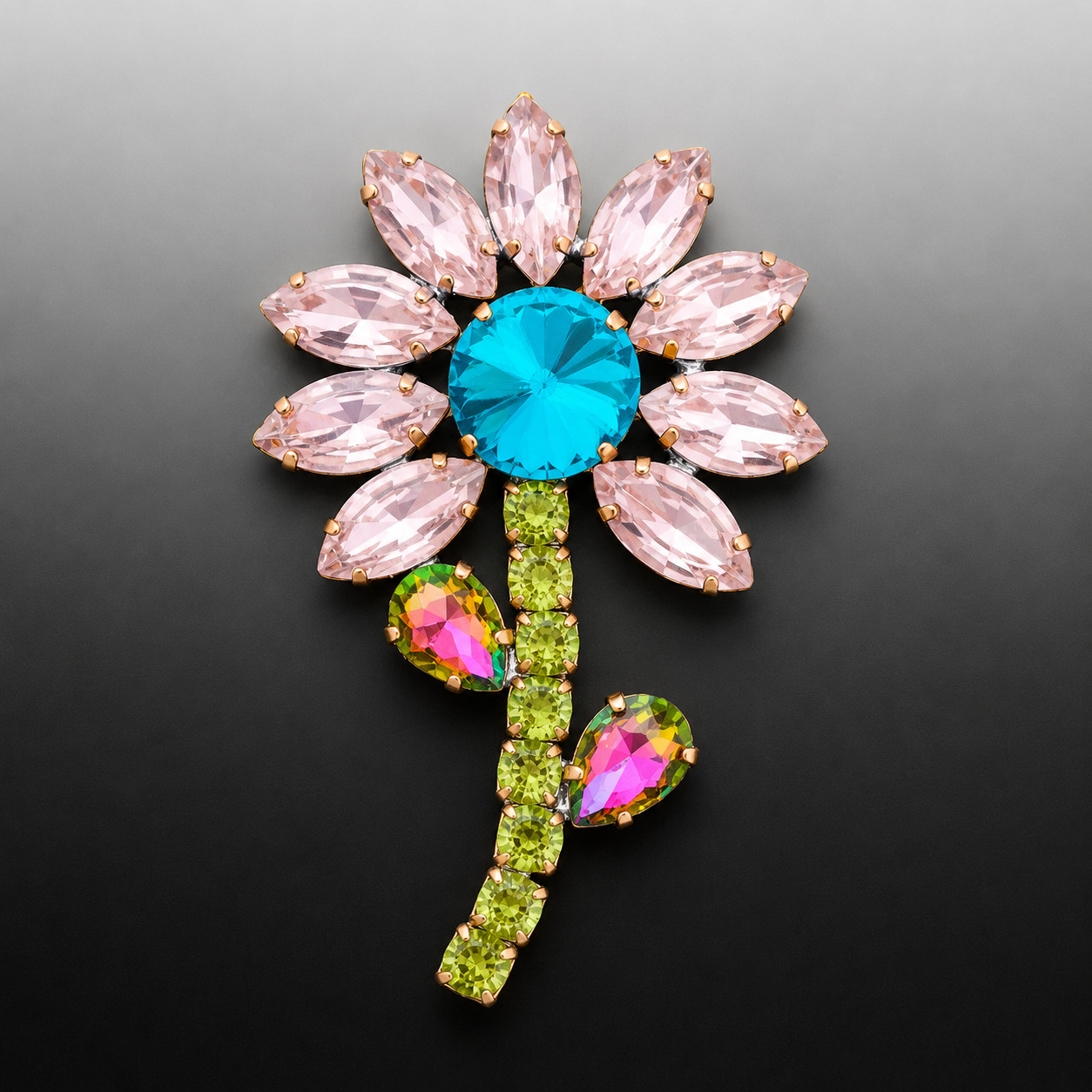 Czech Rhinestone Original Flower Brooch – FREE SHIPPING