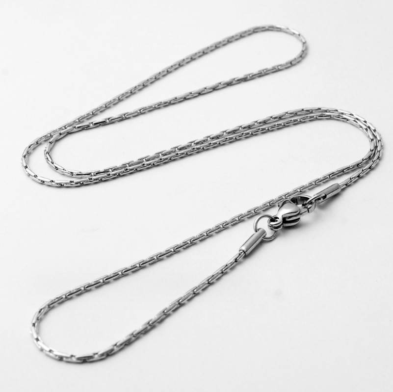 1.2mm Man Woman Stainless Steel Fancy Silver Chain Necklace Never Fade 50cm/20″