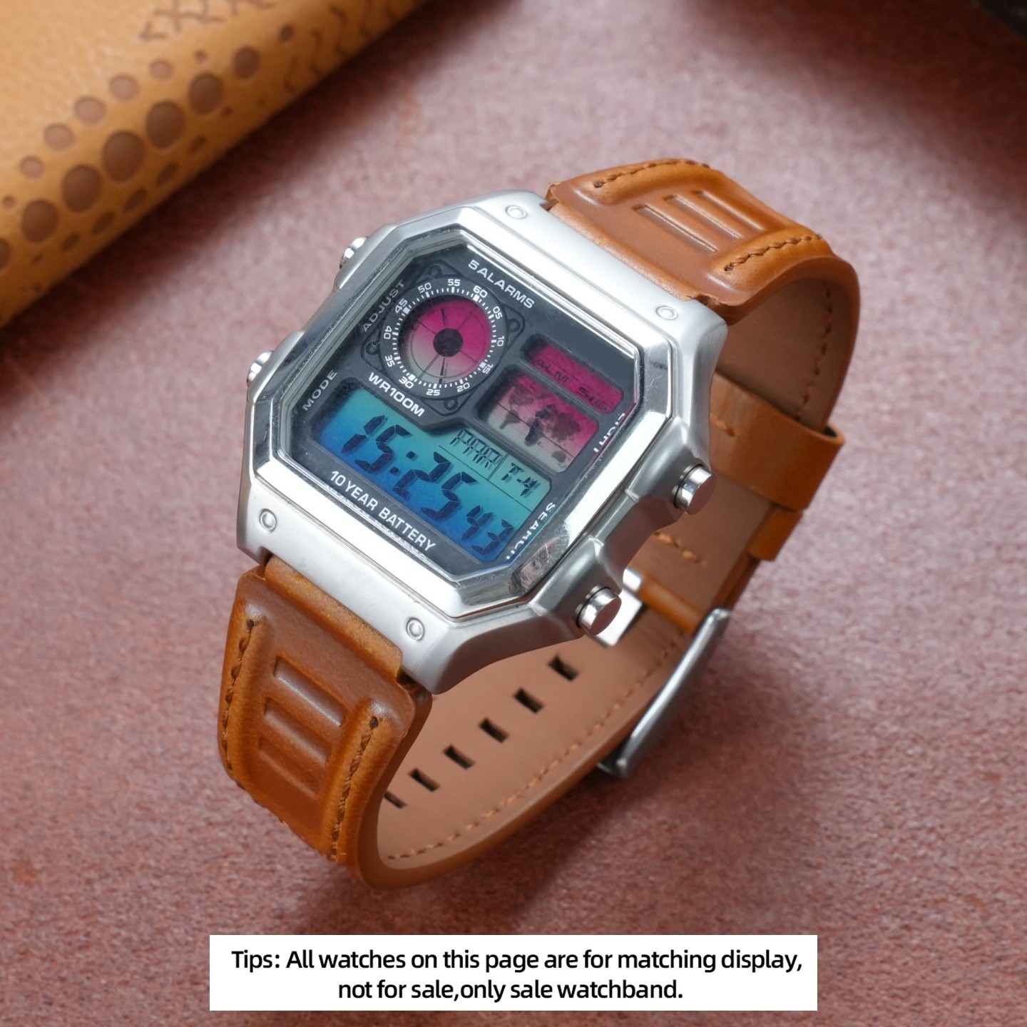 For Casio 3299 AE-1200WH AE1300 1200 WS1600 Retro Cowhide Leather Watch Strap