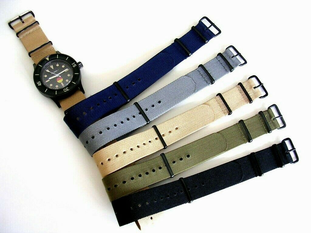 NATO ® X nylon watch band strap Coast Guard Orange 20m 22m g10 PVD RAF IW SUISSE