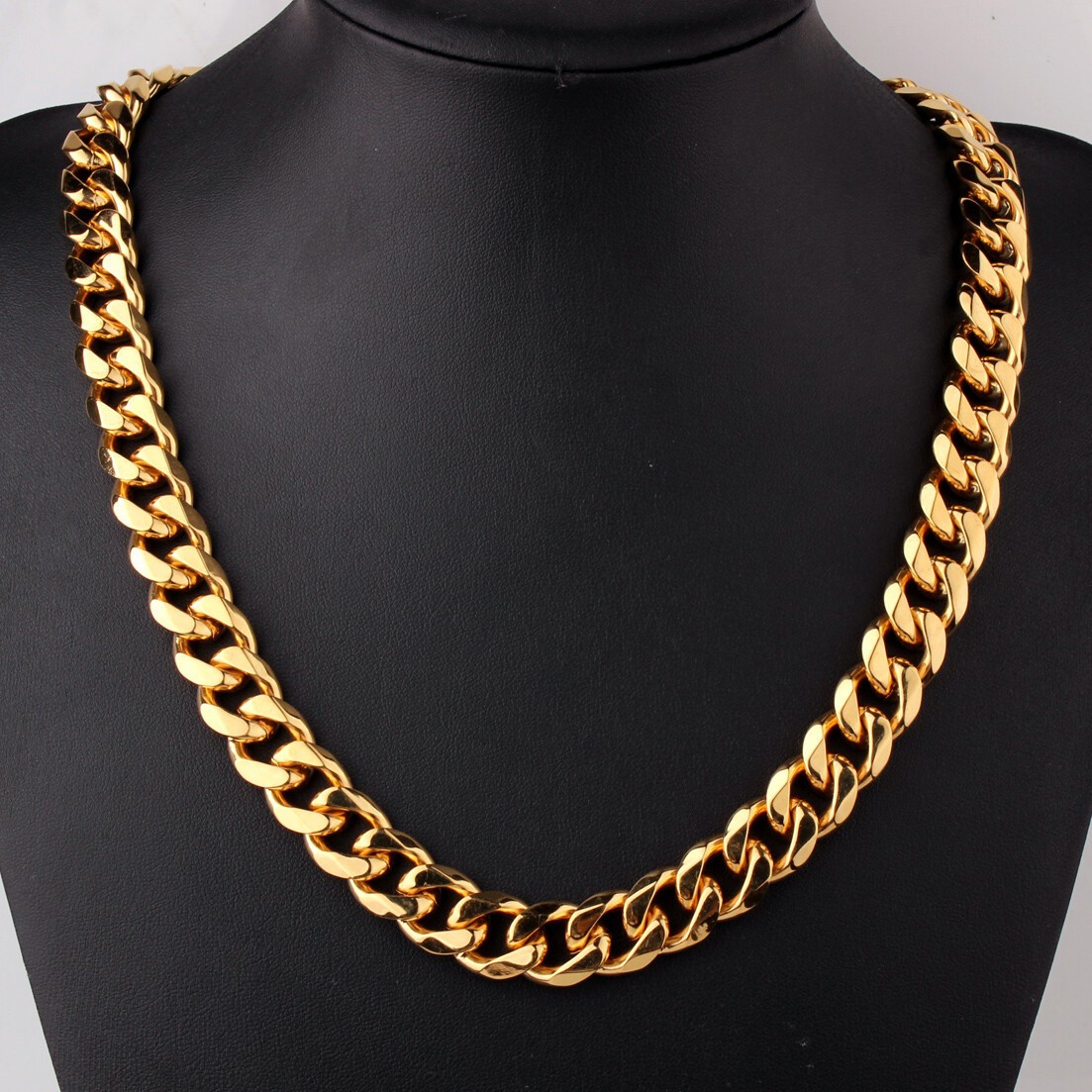 10/12/15/17mm MEN Chain Stainless Steel Link Cuban Curb Necklace Bracelet Jewelr