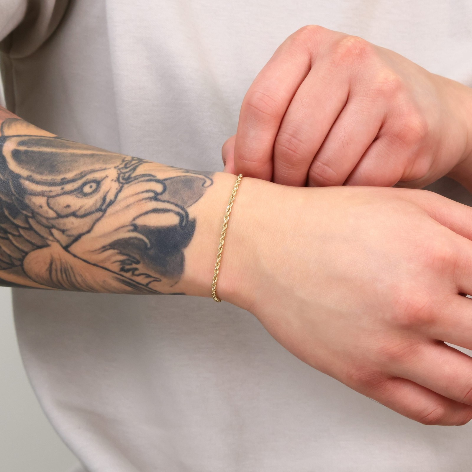 10K Yellow Gold 2mm-7mm D/C Rope Chain Bracelet Men Women 7″ 7.5″ 8″ 8.5″ 9″