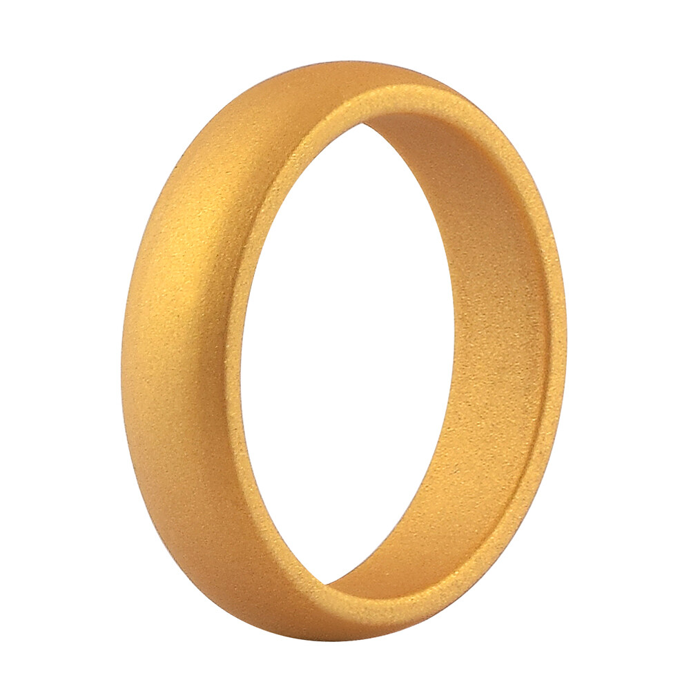 1PC Silver Gold Coppery Silicone Wedding Ring Rubber Engagement Band Size 4-10#