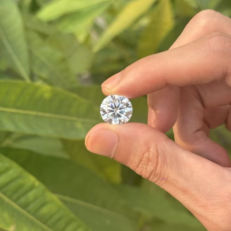 3-15mm VVS1 D Color Round Loose Moissanite Real Gem Stone GRA Certificate