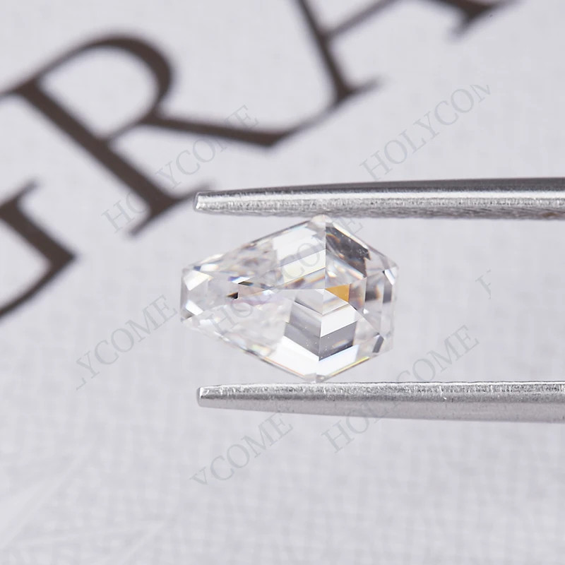 Fancy Cut Loose Moissanite Stones Coffin Shape D VVS1 Gemstones GRA Pass Tester