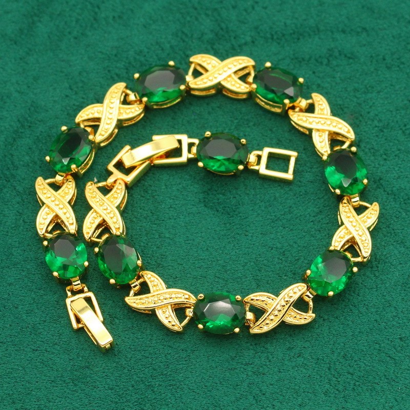 Women’s Fashion Simple Full Rhinestone Zircon Jewelry Set