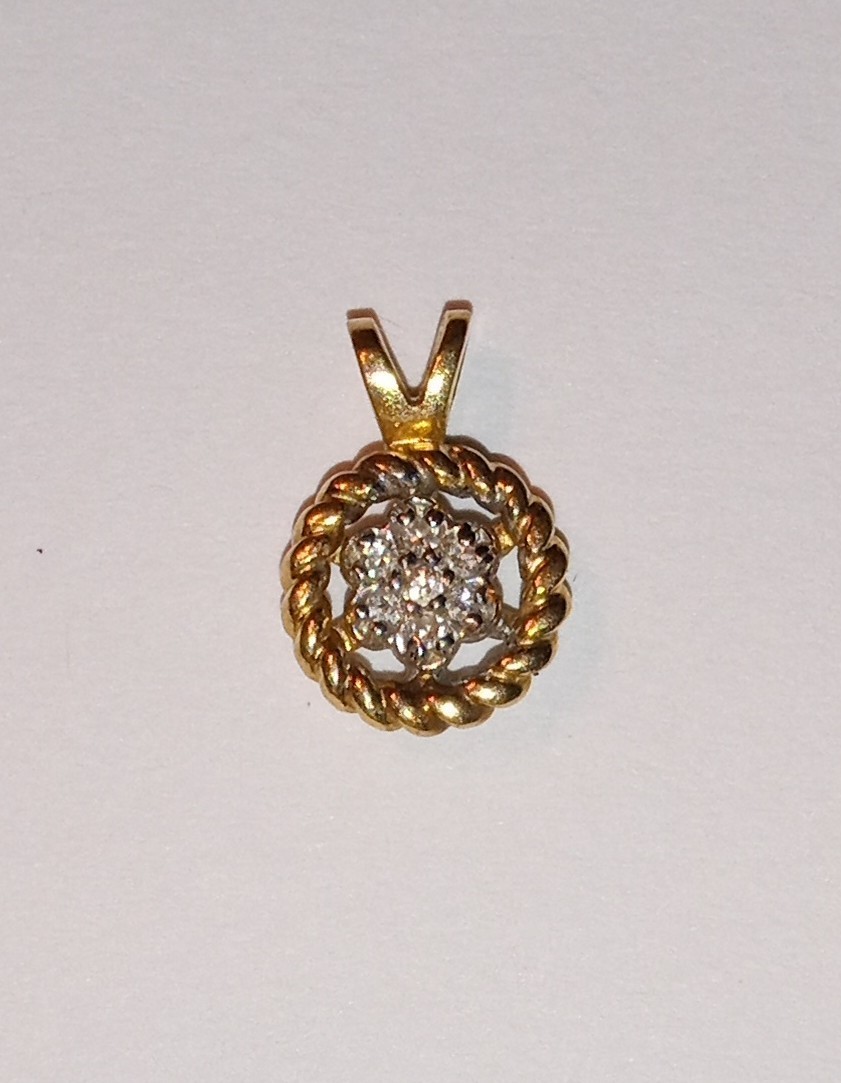 Vintage 14K Gold Necklace Lot 2pc Italy UnoAerre Aurea & Silmar Chains Pendant