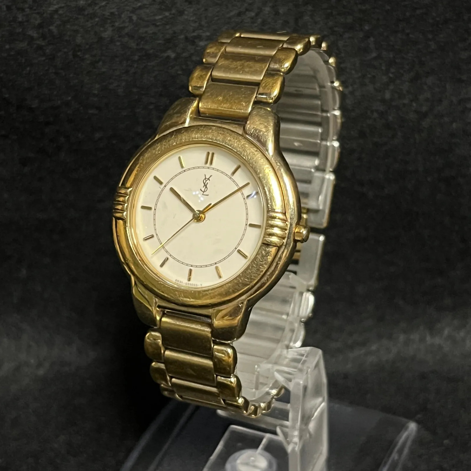 [Working Condition] Yves Saint Laurent Quartz Watch 6031-G11254 – Tested and wor