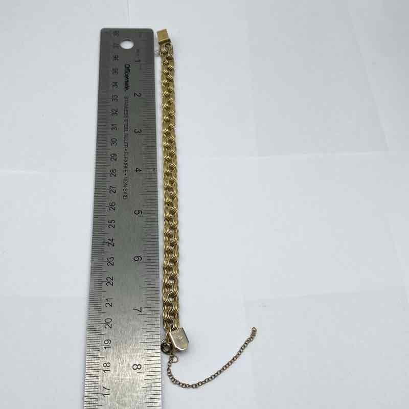 Vintage 12K Gold Filled Triple Link Bracelet 1/20 12K GF GTE Hallmark 7.25″