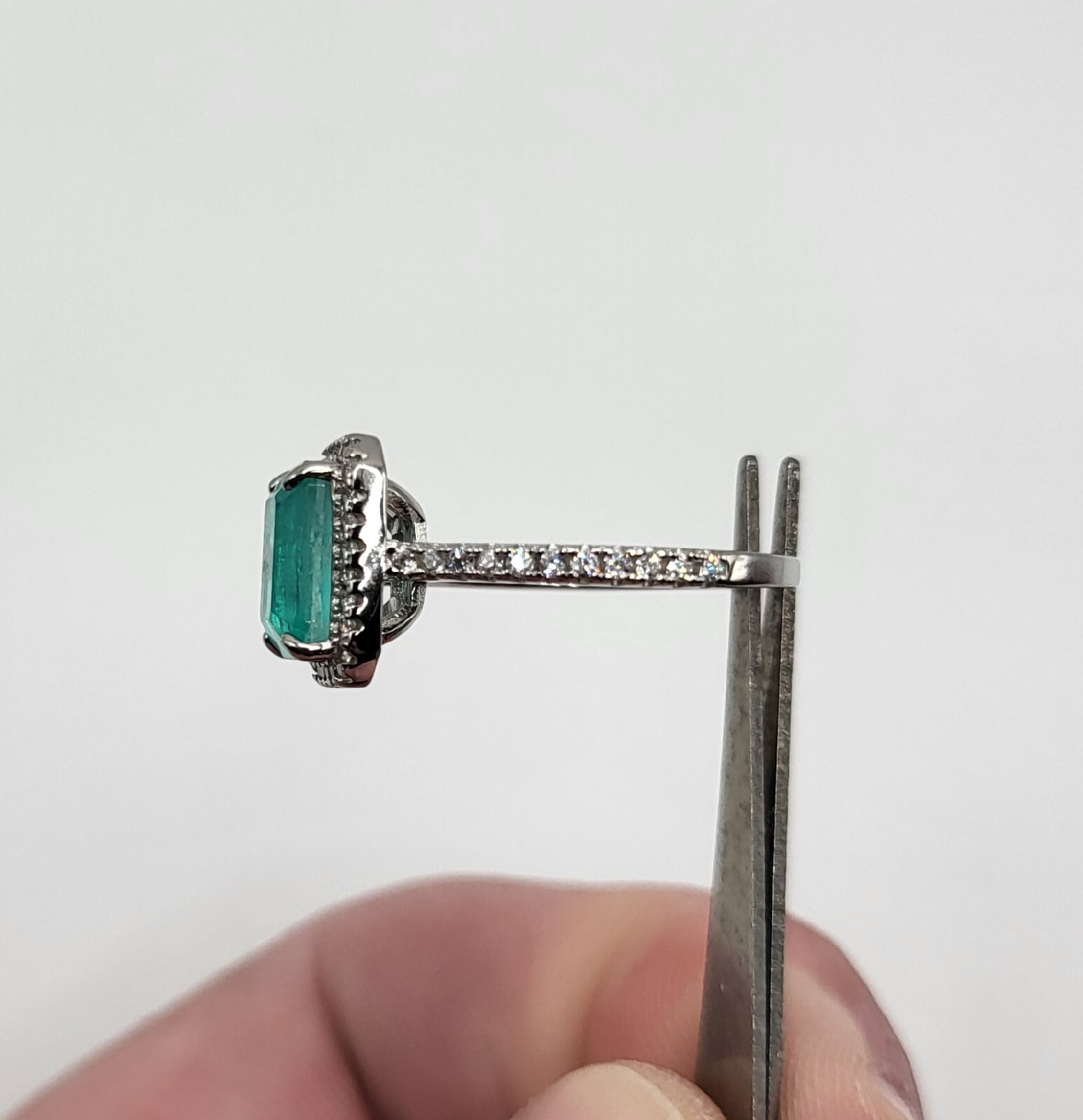 2.5 Ct Paraiba Tourmaline Ring Halo Ring 925 Sterling Silver Engagement Size 6