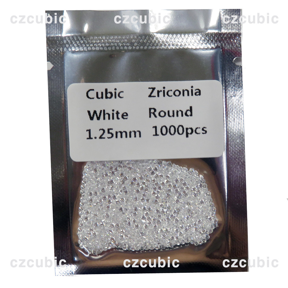 1000 PCS ROUND CUBIC ZIRCONIA/CZ STONES 5A QUALITY 0.70 – 3.00 MM SHIP IN US NO1