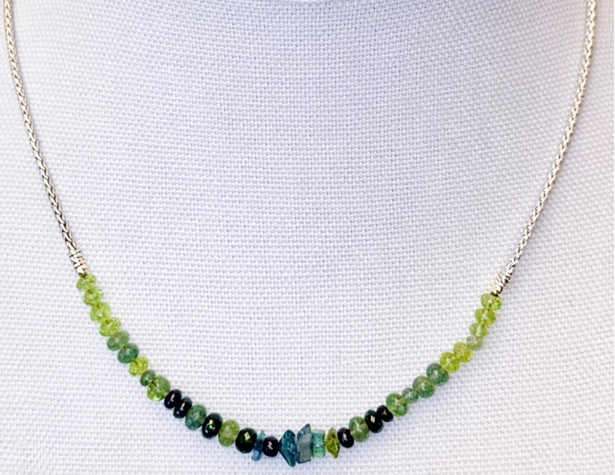 John Hardy 925 Sterling Silver Peridot Chunky BeadNecklace Adjustable 16–18” NWT