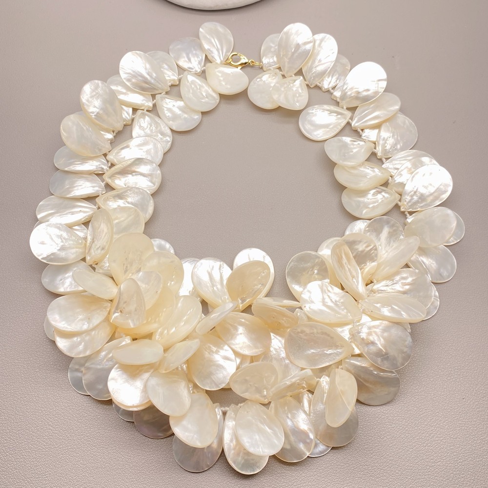 Real White Sea Shell Statement Necklace Fashion Jewelry For Party Wholesale