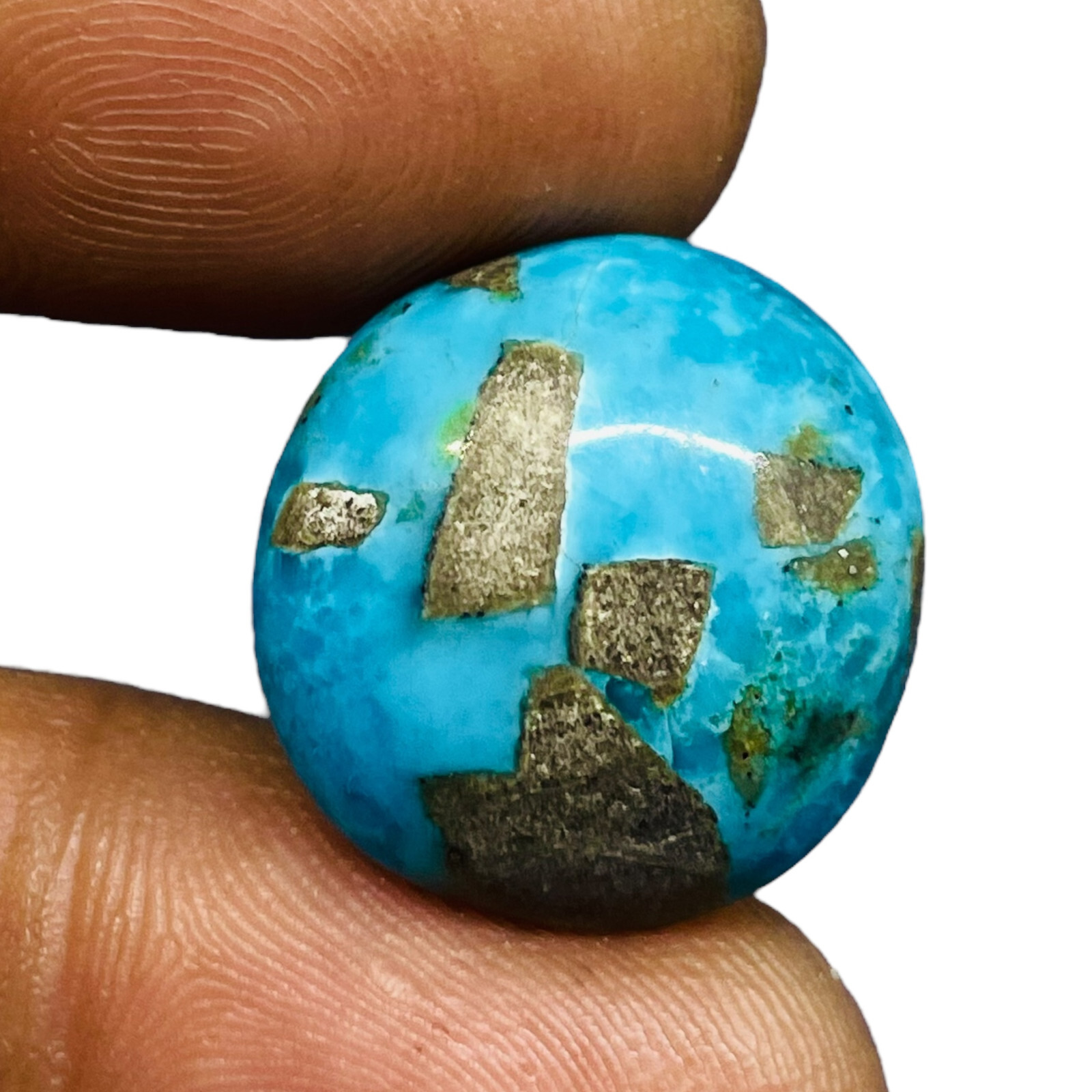21.00 Cts Natural Turquoise 18.5x18mm Oval Top Quality Loose Untreated Gemstone