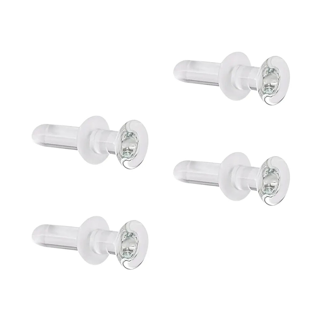 Clear Gorilla Glass Straight Flat Back Labret Studs Piercing Retainer 8G to 20G