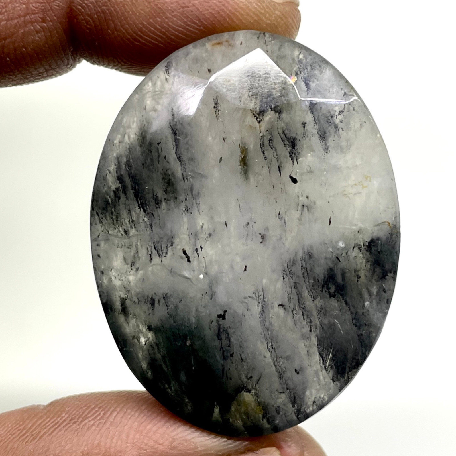 156.5 Cts Natural Rutile Quartz 42x33mm Oval Cut Loose Untreated Gemstone