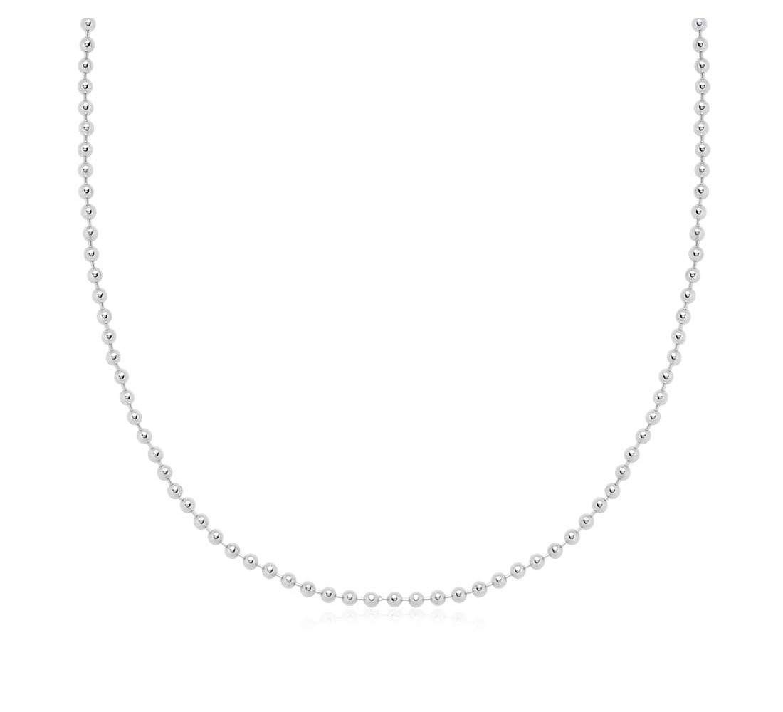 Verona Jewelers 925 Sterling Silver Italian 1.5Mm 2Mm Silver Bead Ball Chain
