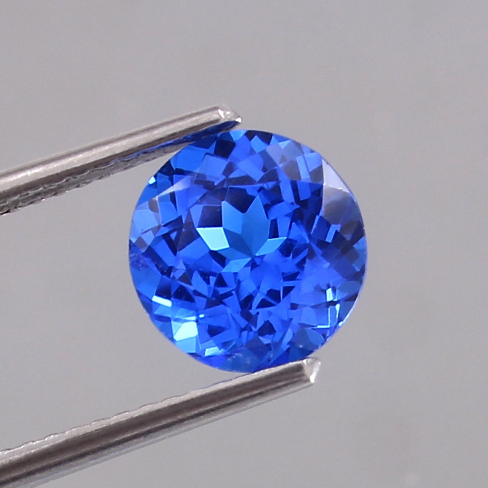Super Fine Natural Ceylon Cornflower Blue Spinel Loose Round Gemstone Cut 8×8 MM