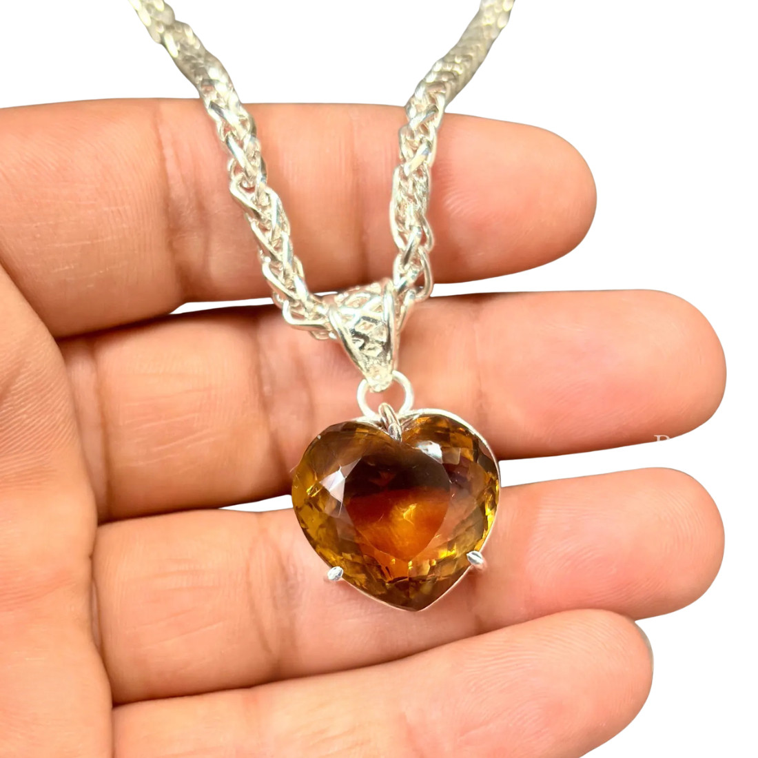 47 Ct Heart Cut Color Change Zultanite Pendant Necklace