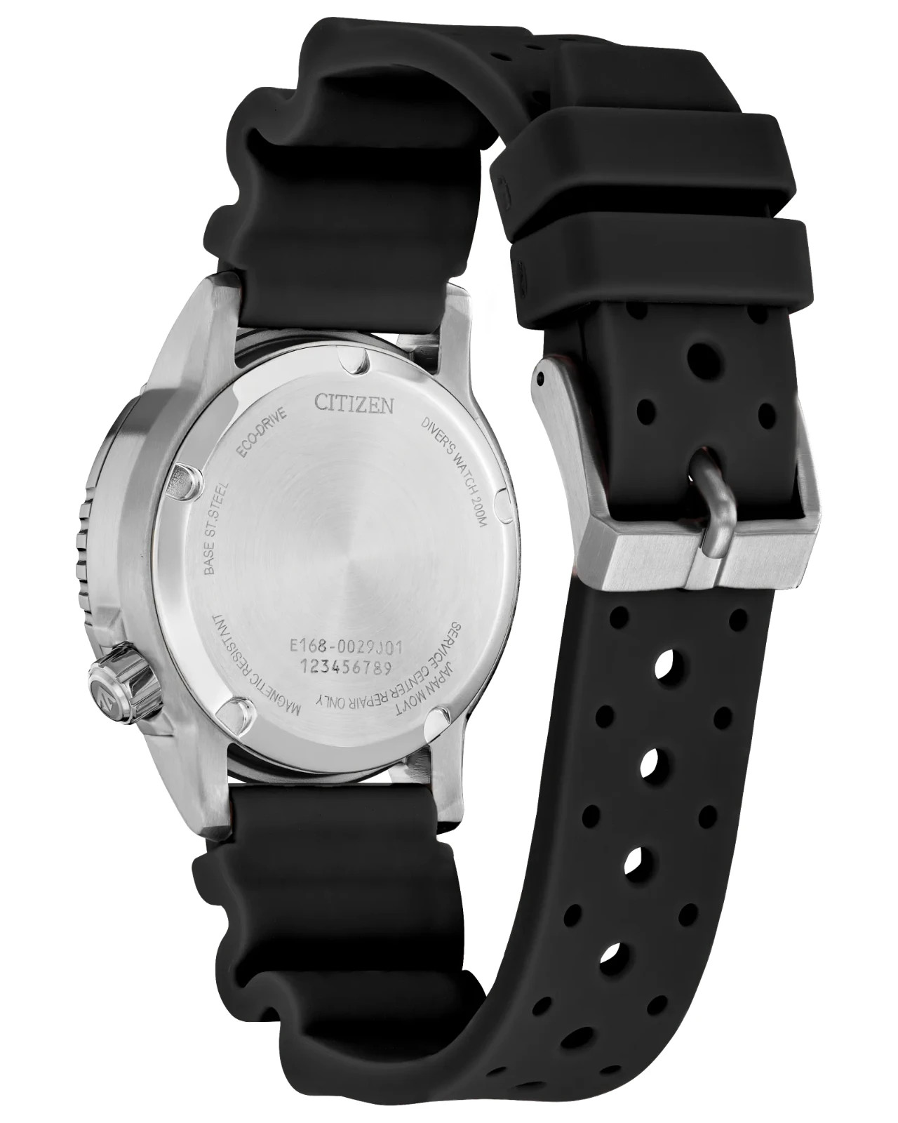 Citizen Women’s Sea Date Eco-Drive Black Polyurethane Watch 37 MM EO2020-08E