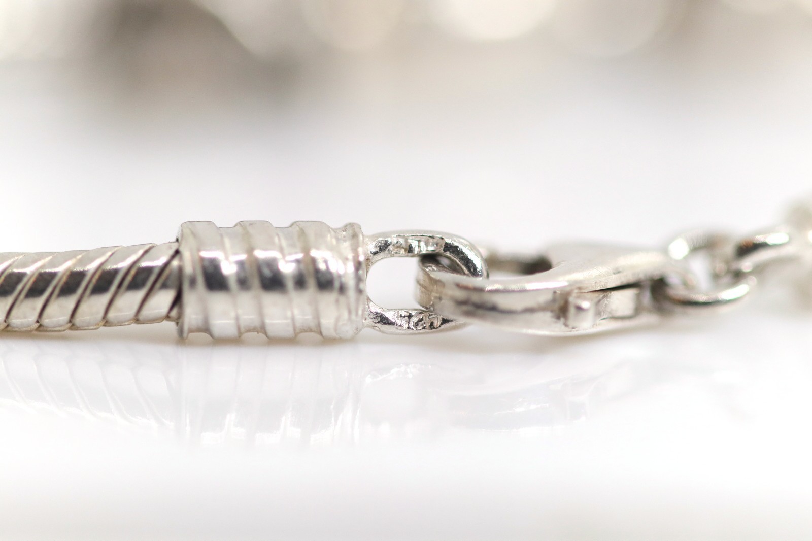Pandora Sterling Silver Bracelet 925 + 6 Charms Shamrock Chick Fish Heart Frog