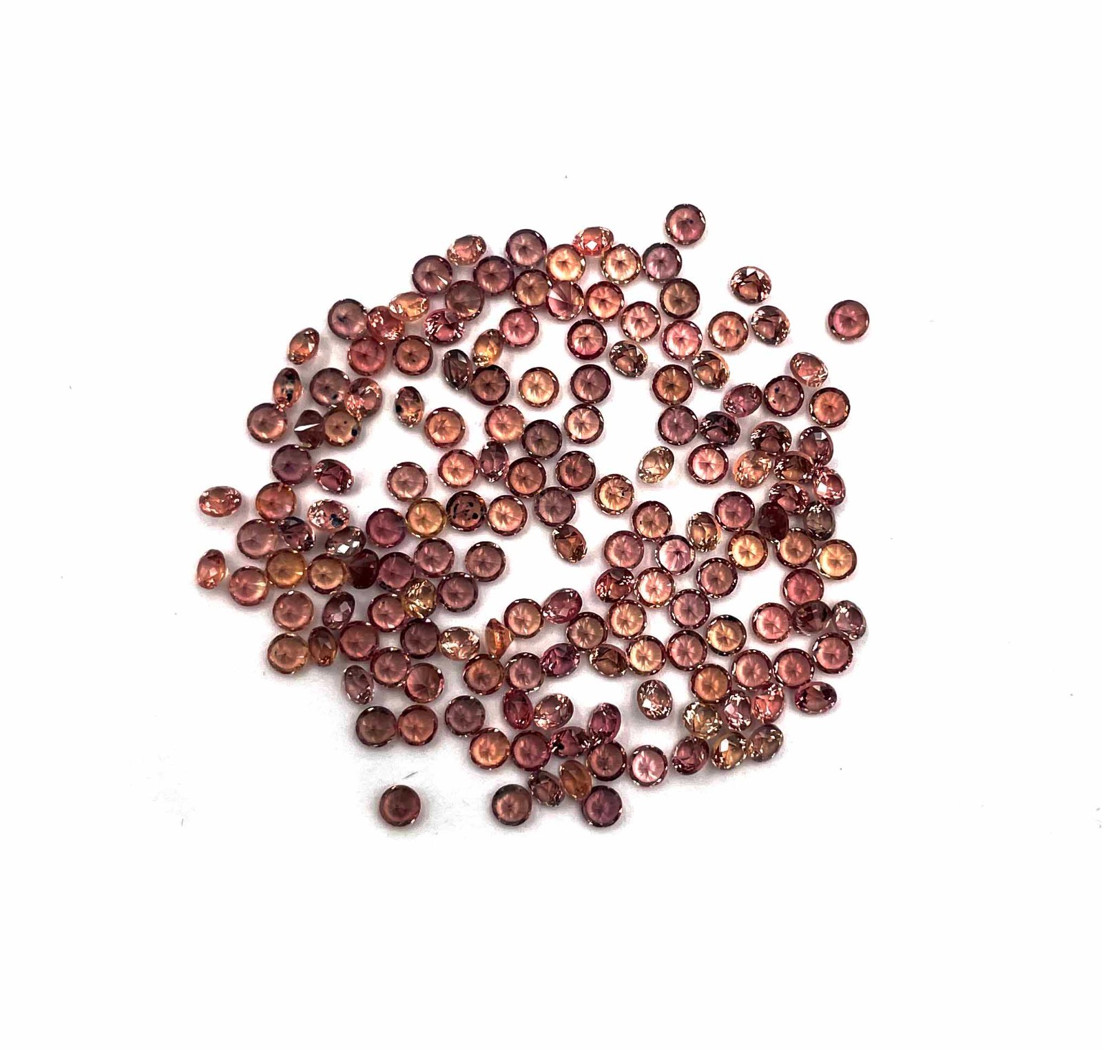 Natural Orange Sapphire Round Cut Loose Gemstone Lot 20 Pcs 2.50 MM